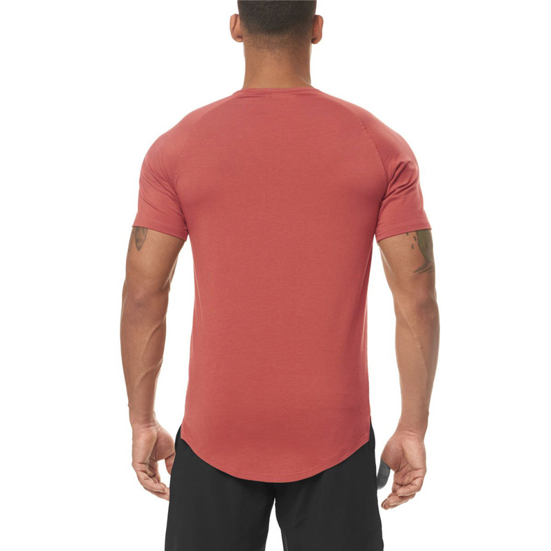 Men's sports tights basketball running top elastic T-shirt_voghion.com