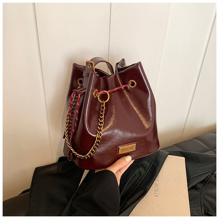 Retro Niche Bucket Bag Dámská nová luxusní módní všestranná malá kabelka přes rameno_voghion.com