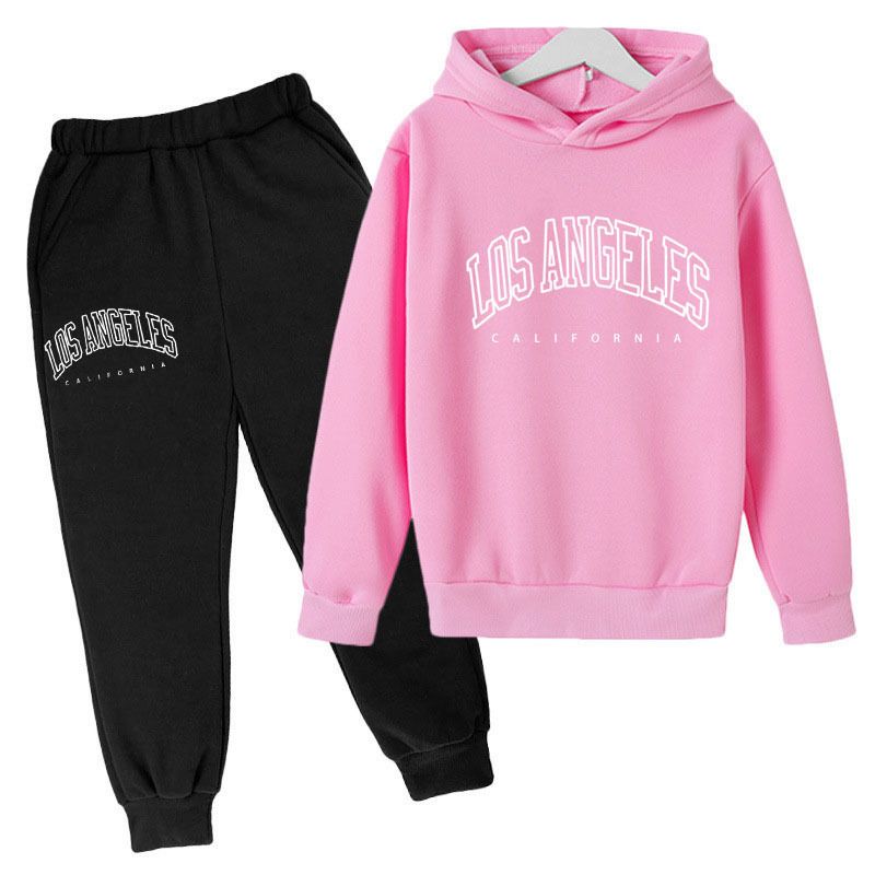 Sudadera con capucha con estampado de letras para niños y niñas de Mother&Kids Cuhk, traje informal con capucha_voghion.com
