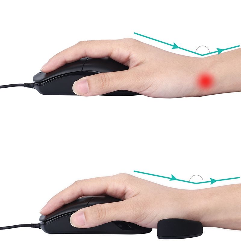 Supporto per polso in silicone Tappetino per mouse Poggiapolsi mobile Poggiamano per ufficio Versione per mano destra_voghion.com