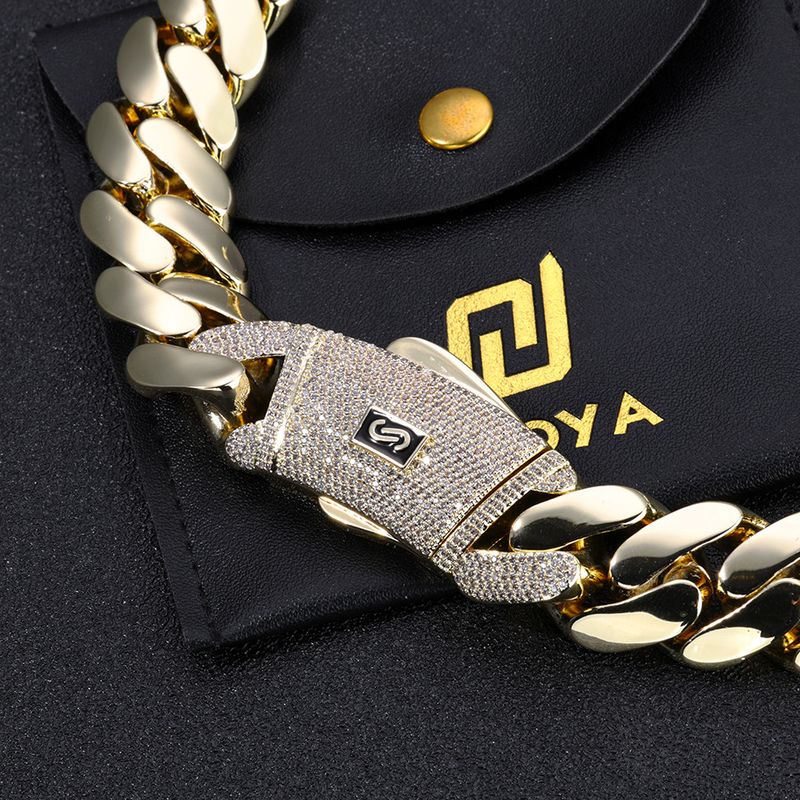 Men's Jewelry Micro Inlaid Zircon Cuban Chain Men's Necklace High End Jewelry Personality Trend Accessories_voghion.com