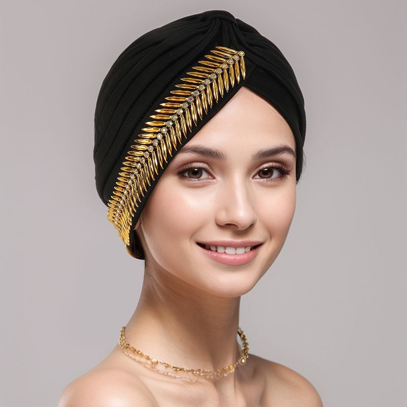 Muslim headscarf Stylish stretch breathable watermelon hat with side diamond hat for women_voghion.com