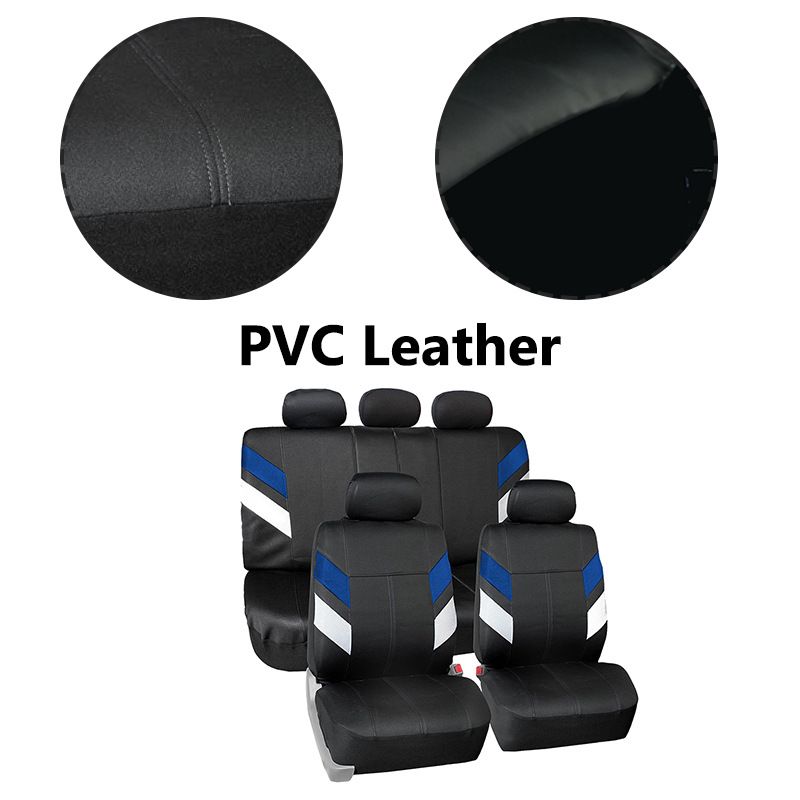 Neu Spleißen farbe blau weiß sandwich Schwarz PVC auto sitz abdeckung explosion_voghion.com