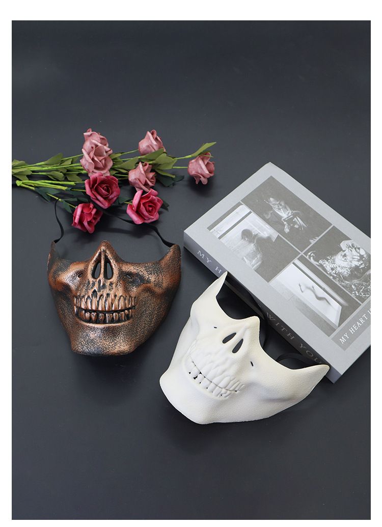 Halloween CS Kampfschutz Vollgesichtskopf Werwolf Halbkrieger Totenkopfmaske_voghion.com