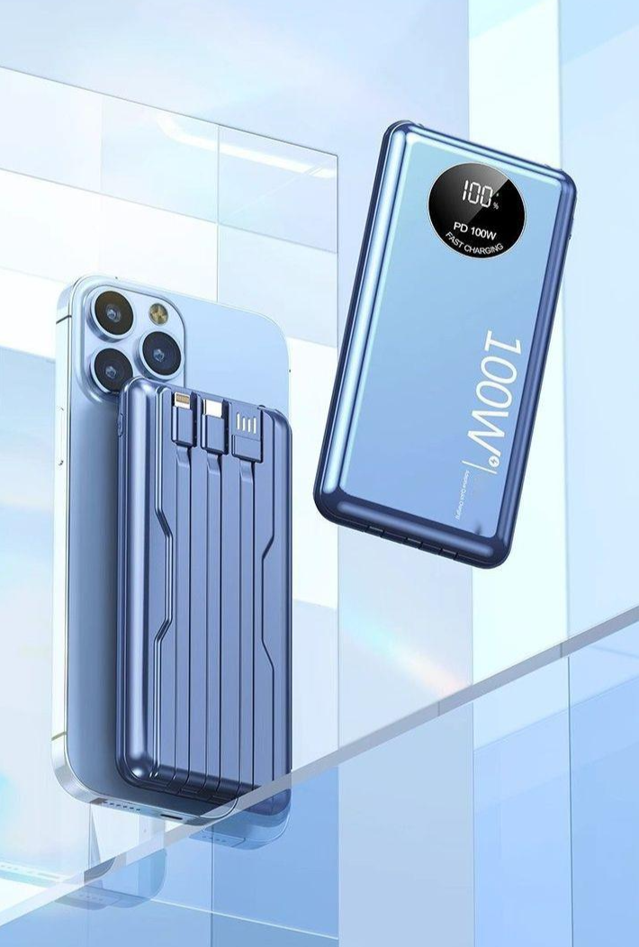 Suitable For Huawei Mobile Power Bank With Built-in Cable Fast Flash Charging Large Capacity 20000mAh Lightweight_voghion.com