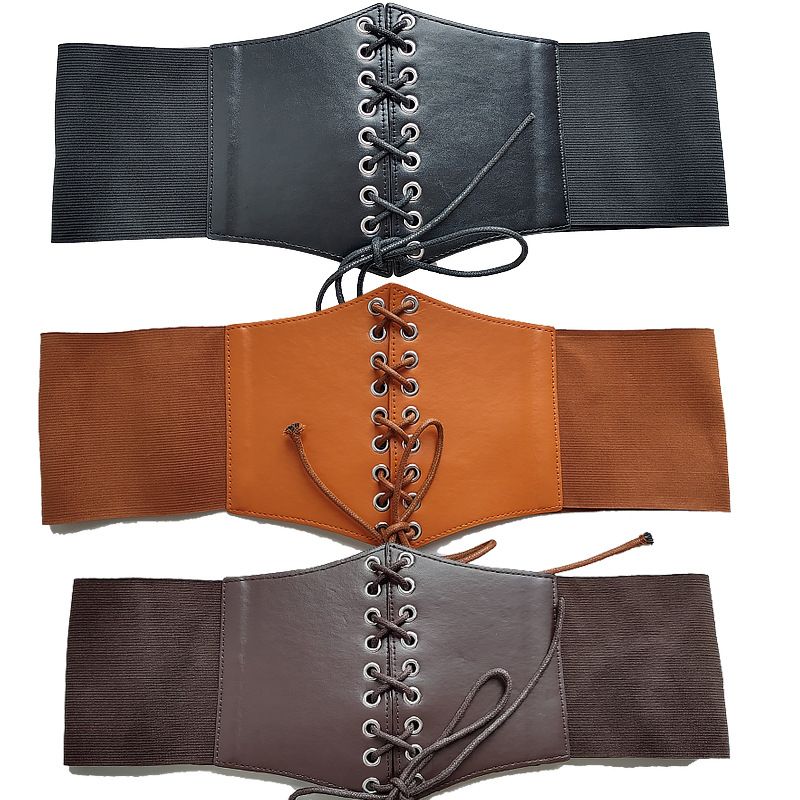 Cintura elastica decorativa extra larga per cintura alla moda, nuova per abito da donna in stile corte_voghion.com