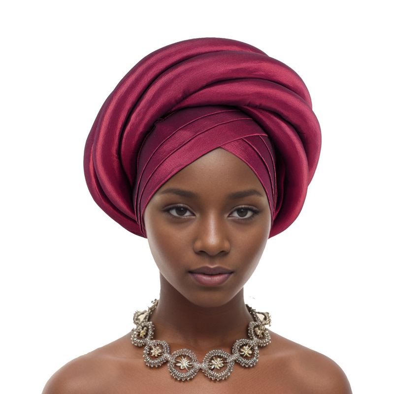 Women's Scarves Headscarf New Nigeria Heavy Industry Wrapped Sponge Head Cap Auto Gele Wra_voghion.com