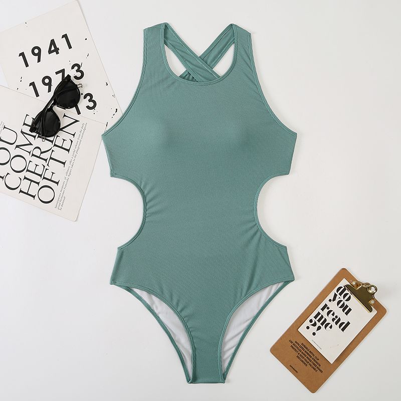 Kadınlar için seksi çok renkli tek parça bikini kadın mayo_voghion.com