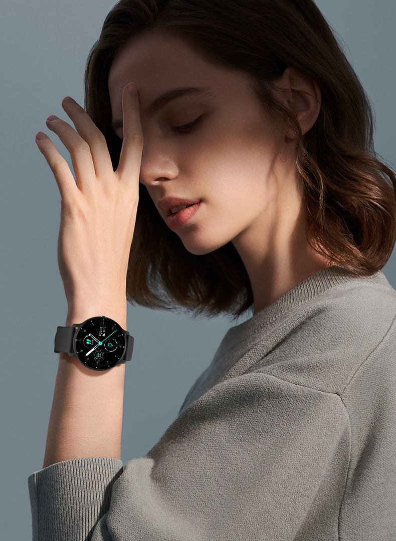 Reloj inteligente Olysee con pantalla HD de 1,28", monitor de frecuencia cardíaca, monitor de actividad física, resistente al agua, llamadas Bluetooth y seguimiento del sueño._voghion.com