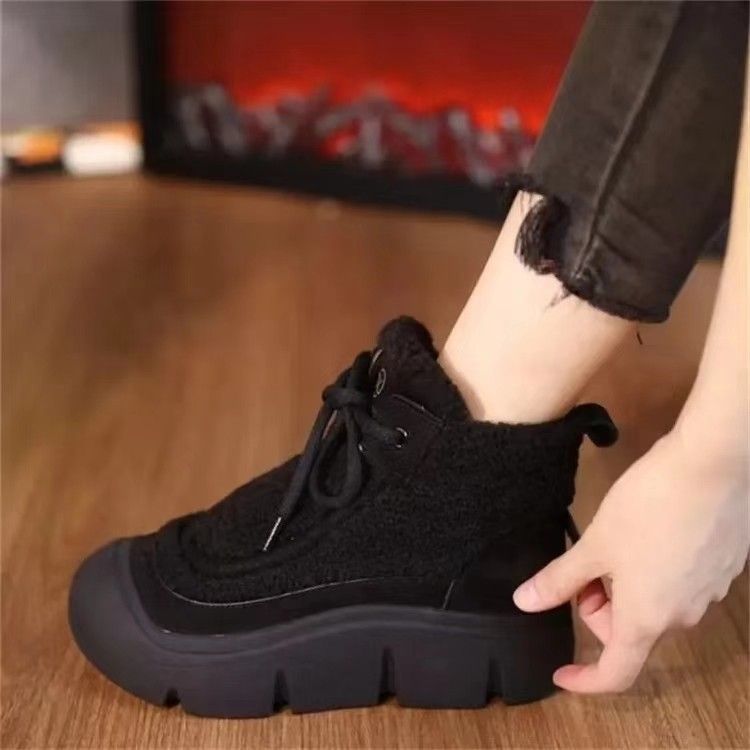 Nuove scarpe invernali in pile, spesse, calde, in cotone, suola morbida, leggere e traspiranti, stivali da neve per donna_voghion.com