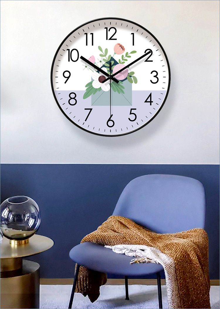 Yipula 6919 Fresh Style Living Room Modern Creative Wall Watch Light Luxury Ultra-Quiet Quartz Clock_voghion.com