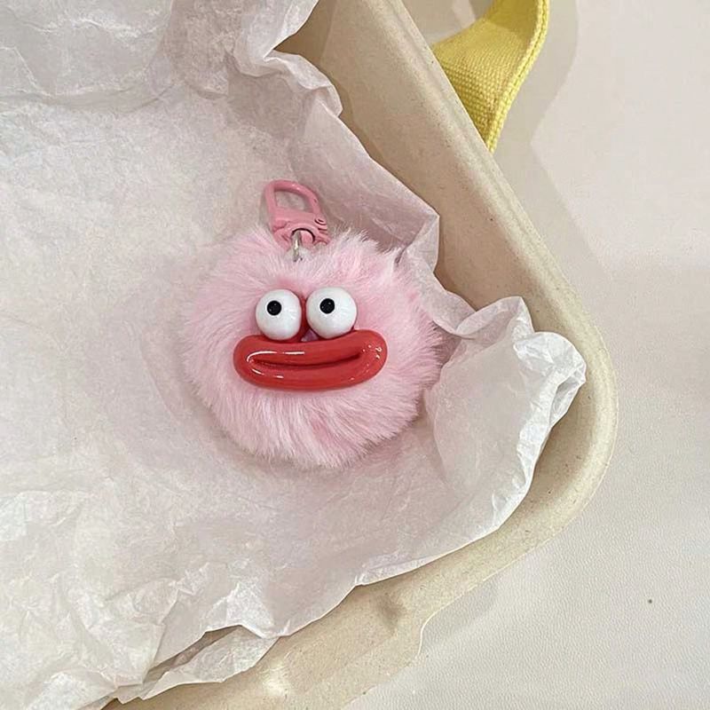 1pc süße Wurst Mund Plüsch Ball Schlüsselanhänger lustige Neuheit paar Schlüsselanhänger Rucksack Dekor Wohnheim Geschenk_voghion.com