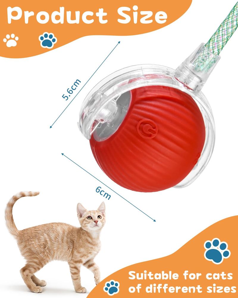 Dog Interactive Ball Toy, Automatic Rolling Ball With Tail, Rechargeable Smart Pet Interactive Toy, Intelligent Mouse For Dog_voghion.com