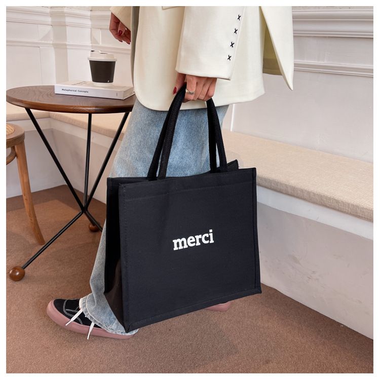 Damentaschen High School-Schülerinnen Eine Schulter-Einkaufstasche Weiblich Neue Mode Alle Match Große Kapazität Tragbare Canvas Pendlertasche_voghion.com