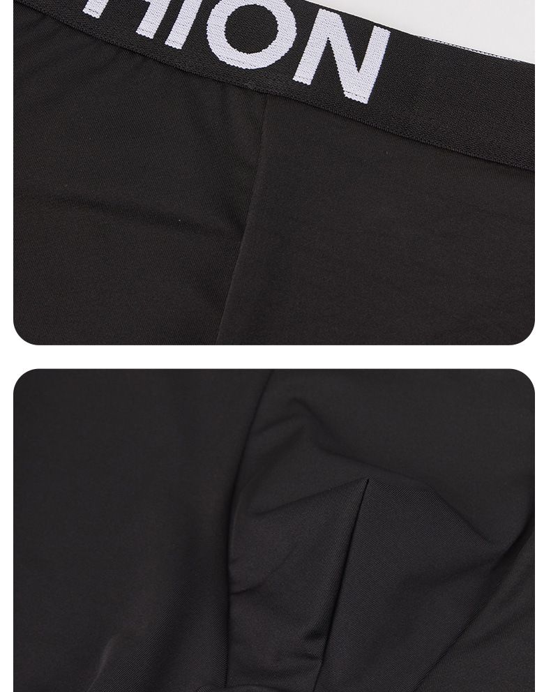 Herrenunterwäsche im neuen Stil reibt nicht an den Beinen, sportliche, atmungsaktive Boxershorts aus Kunststoff, einfarbig, einfache Boxershorts_voghion.com