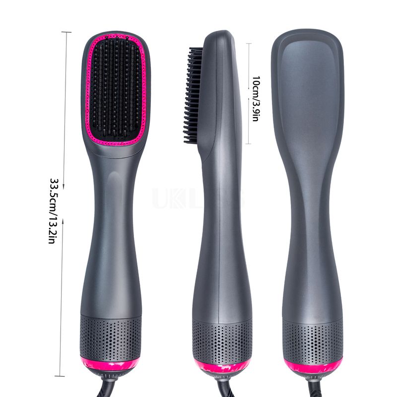 One Step Dryer Comb Volumizer Blower 2 In 1 Hot Cold Air Straightening Curling Iron Brushes Blow Hair Styling Tools_voghion.com