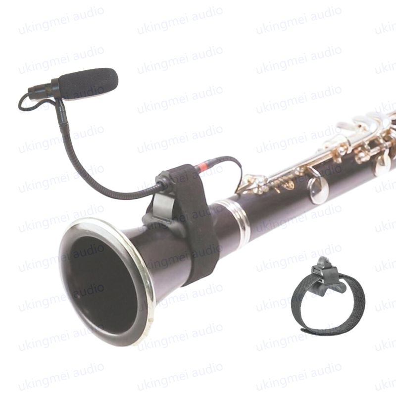 Musical Instrument Microphone For Compatible AKG Bodypack Transmitter Gooseneck Microphone With Flute Clarinet Clamp_voghion.com