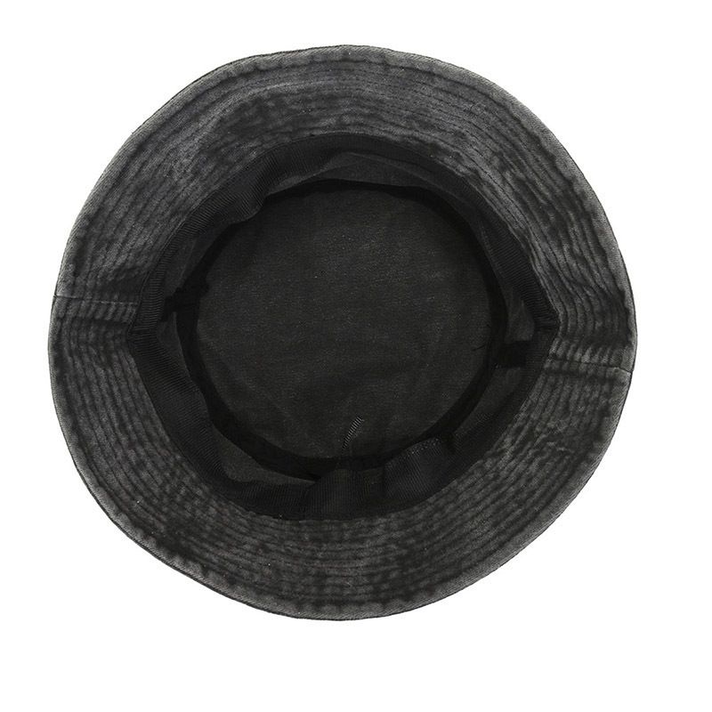 Chapéu de balde retrô lavado popular, simples, moderno, masculino e feminino, versátil, dobrável, jeans, chapéu de bacia, moda_voghion.com