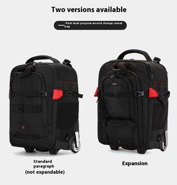 Camera Bag Waterproof Professional DSLR Suitcase Bag Video Photo Digital Camera Trolley Backpack On Wheels_voghion.com