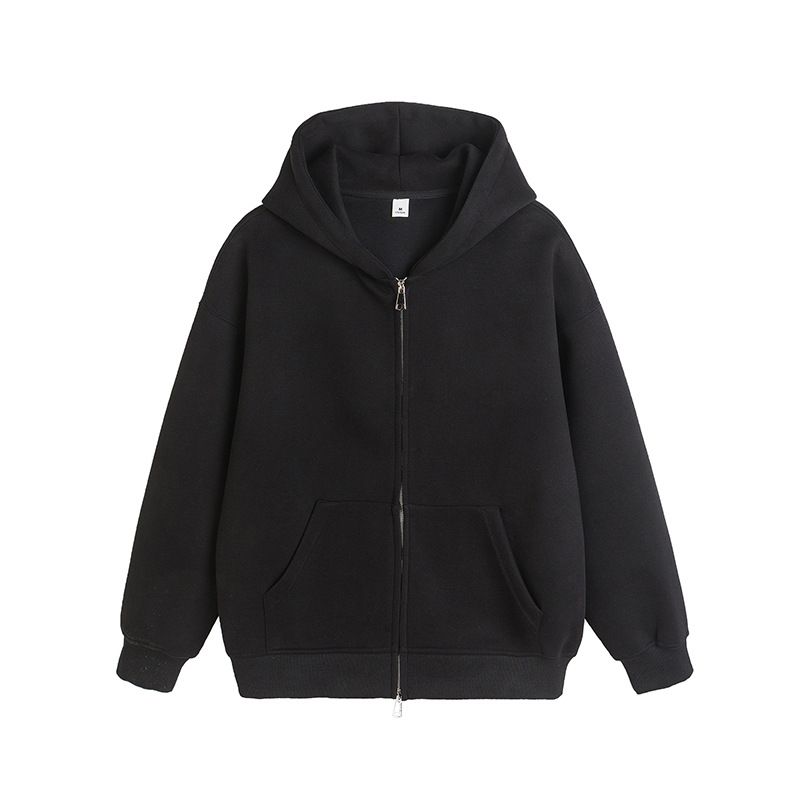 Nuova felpa con cappuccio cardigan tinta unita per autunno e inverno, polo da uomo, alla moda e versatile_voghion.com