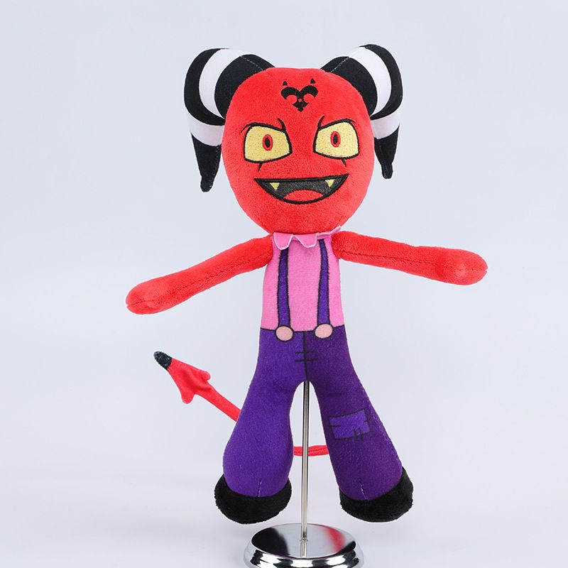30CM Blitzo'nun Teddy Peluş Oyuncak Helluva Peluş Hayvan Oyuncakları Karikatür Doldurulmuş Yumuşak Oyuncak Çocuklar İçin Noel Doğum Günü Hediyesi_voghion.com