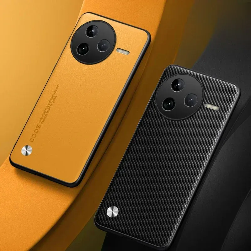 Telefoonhoesje van koolstofvezel en Kevlar leer voor Xiaomi POCO F7pro F7ultra F6 X7 X6 M7 M6 Pro 4G 5G PU+TPU matte beschermhoes_voghion.com