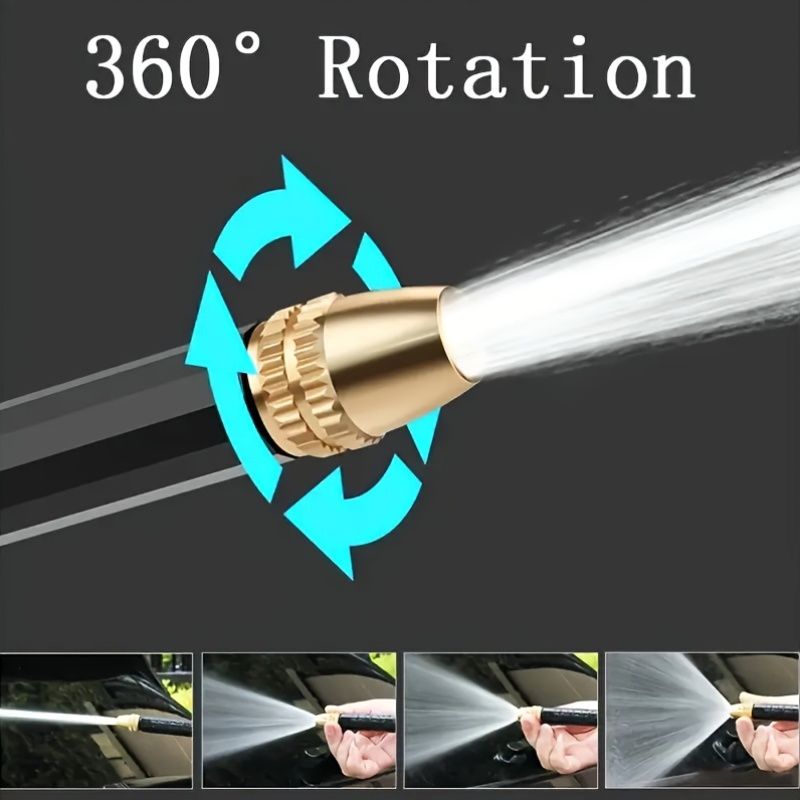 Pistola ad acqua per autolavaggio monoblocco - Con ugello di collegamento a prova di perdite, adatta per la pulizia di auto, patio e vialetti - Senza batteria, in plastica resistente_voghion.com