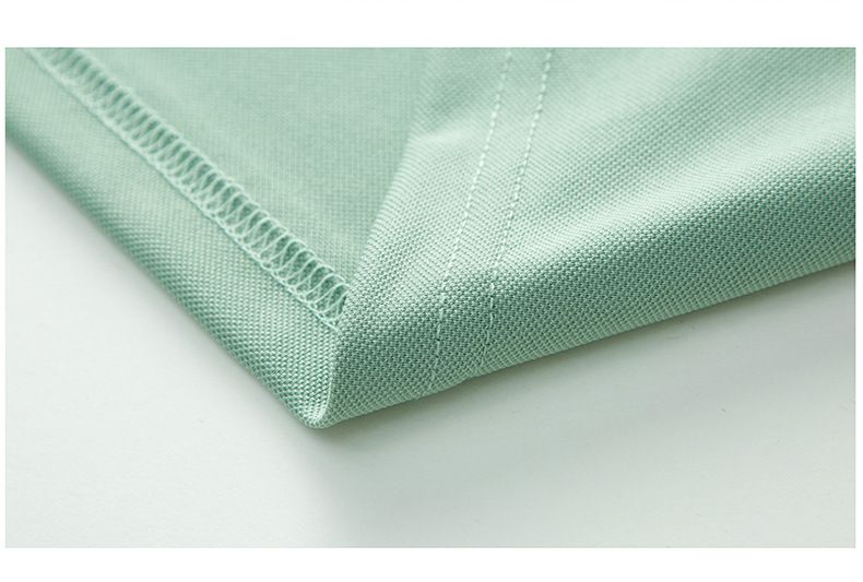 Herrkläder Sommar Herr Kortärmad pikétröja Business Casual Jacquard Lapel T-shirt Ice Silke Andas Casual All Match pikétröja_voghion.com