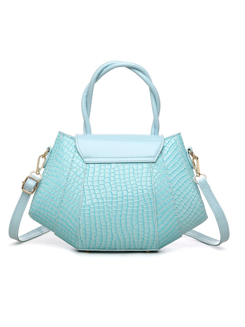 Borsa a tracolla piccola di lusso per donna - Borsa a tracolla in PU elegante e versatile con tracolla staccabile, design a conchiglia, tasche con cerniera (nero/argento/blu/oro)_voghion.com