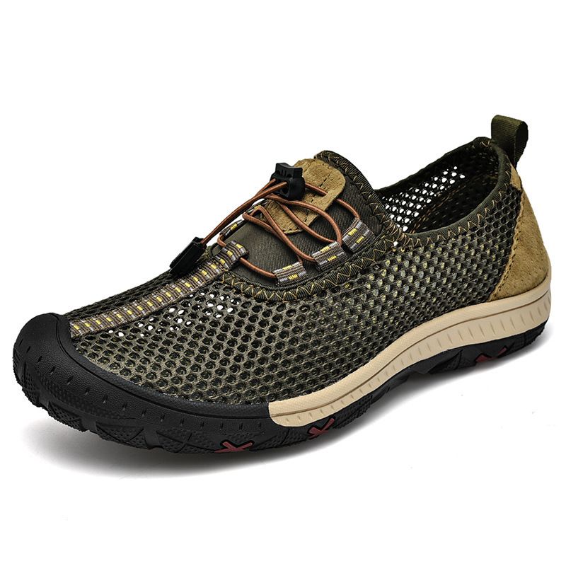 Unbeatable Quality Italian Leak Collection Walking Flying Woven Sports Men's Breathable Mesh Shoes, One Foot Kick_voghion.com