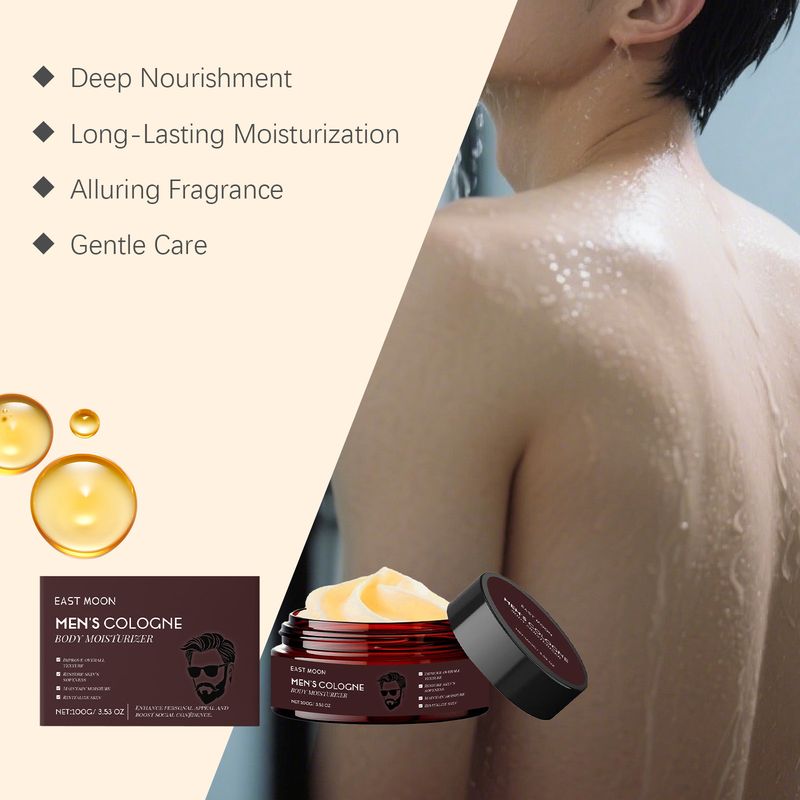 East Moon Men's Charming Moisturizing Body Cream Moisturizes Skin Fragrant Hydrating Refreshing Non-Greasy Texture_voghion.com