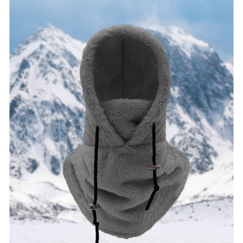 Maschera termica invernale per ciclismo, cappello da sci, scaldacollo artico, antivento, antifreddo, copricapo in pile integrato_voghion.com