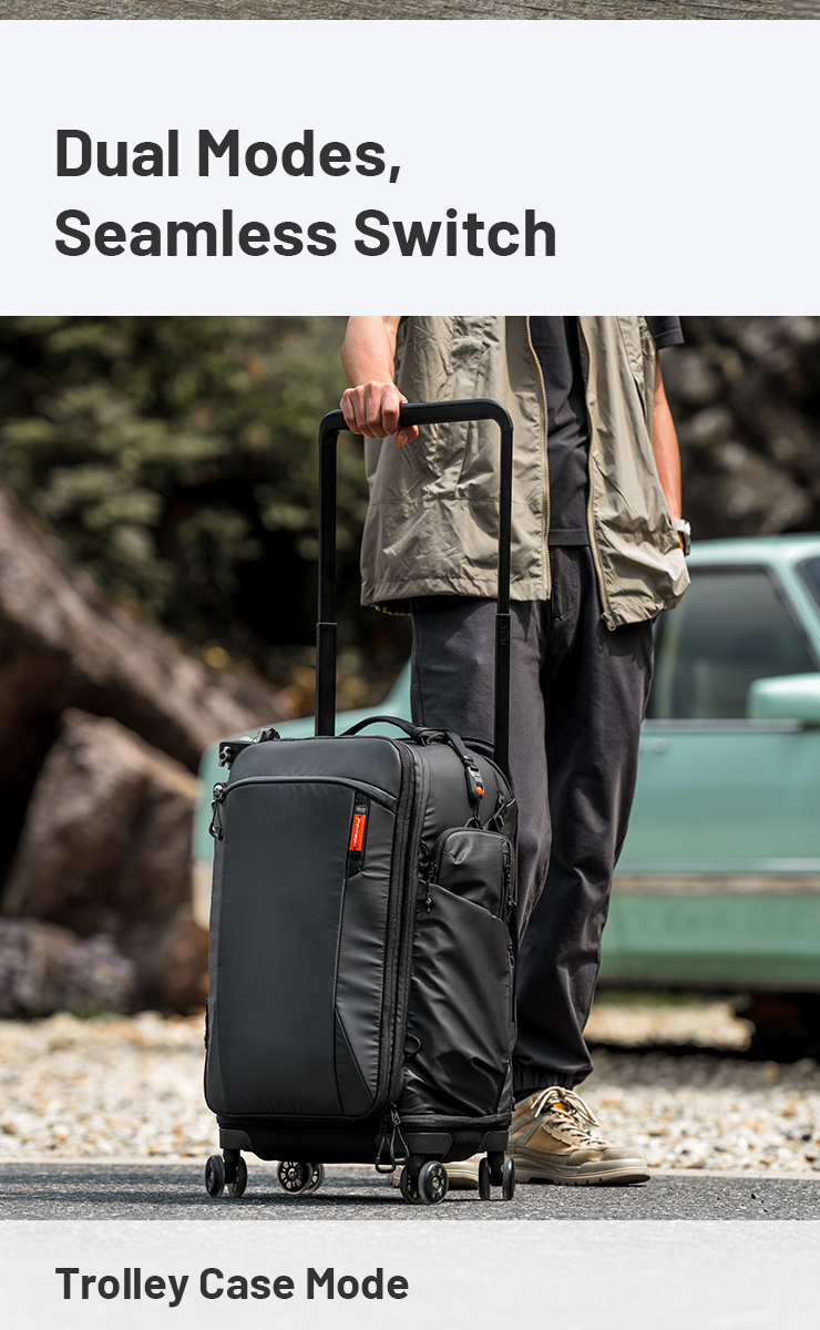 2-in-1 Camera Backpack With Wheels, DSLR/SLR/Mirrorless Bag For Travel Photographers, Rolling Lage With Tripod &_voghion.com