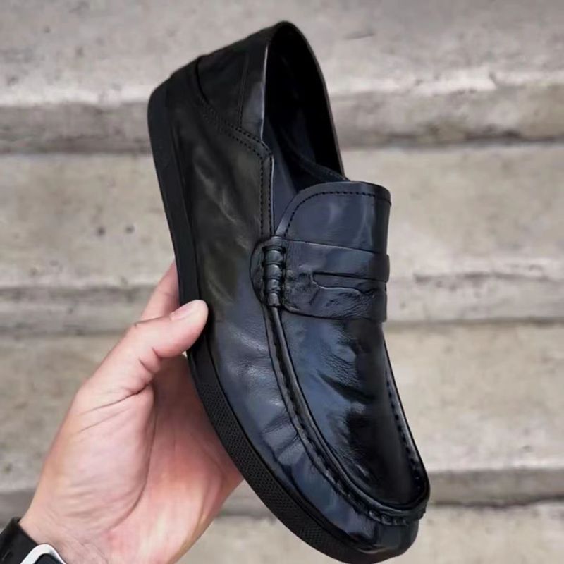 Fußkomfort-Schuhtasche 2024, neue Business-Casual-Lederschuhe, niedrige Herren-Slip-On-Loafer 8816._voghion.com