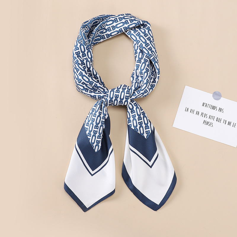 90 * 90cm twill silk square scarf color matching Korean version fresh and versatile temperament silk scarf women's scarf_voghion.com
