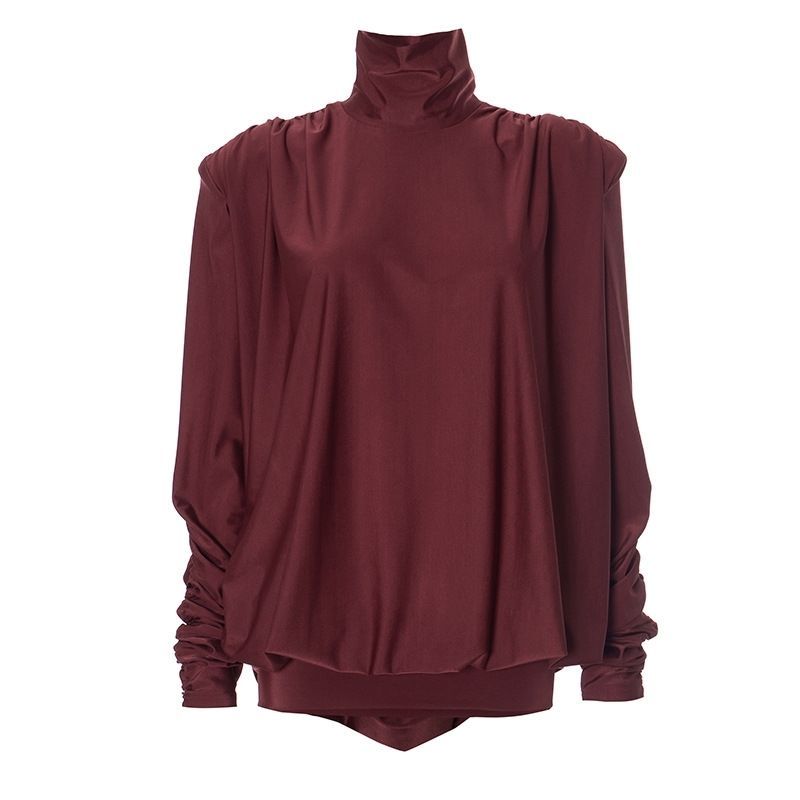 Abito corto sexy senza schienale con pieghe multiple, ampio e scollato, da donna, autunno e inverno_voghion.com