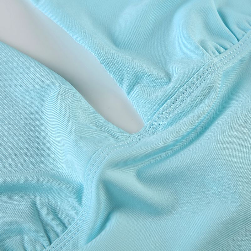 H Brand Abbigliamento da donna Stile americano Scollo a V profondo Colore unico Canotta con scollo all'americana Vita snellente Schiena scoperta con lacci_voghion.com