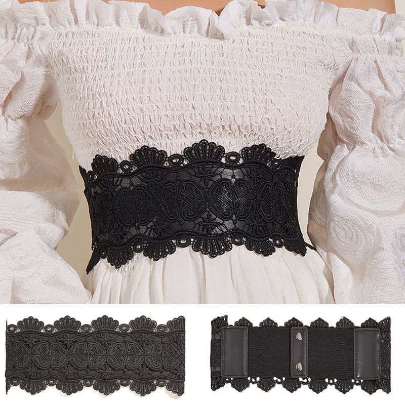 Ceintures corset larges élastiques pour femmes, ceinture grande taille, ceinture pour robe féminine, grande ceinture extensible, vêtements_voghion.com