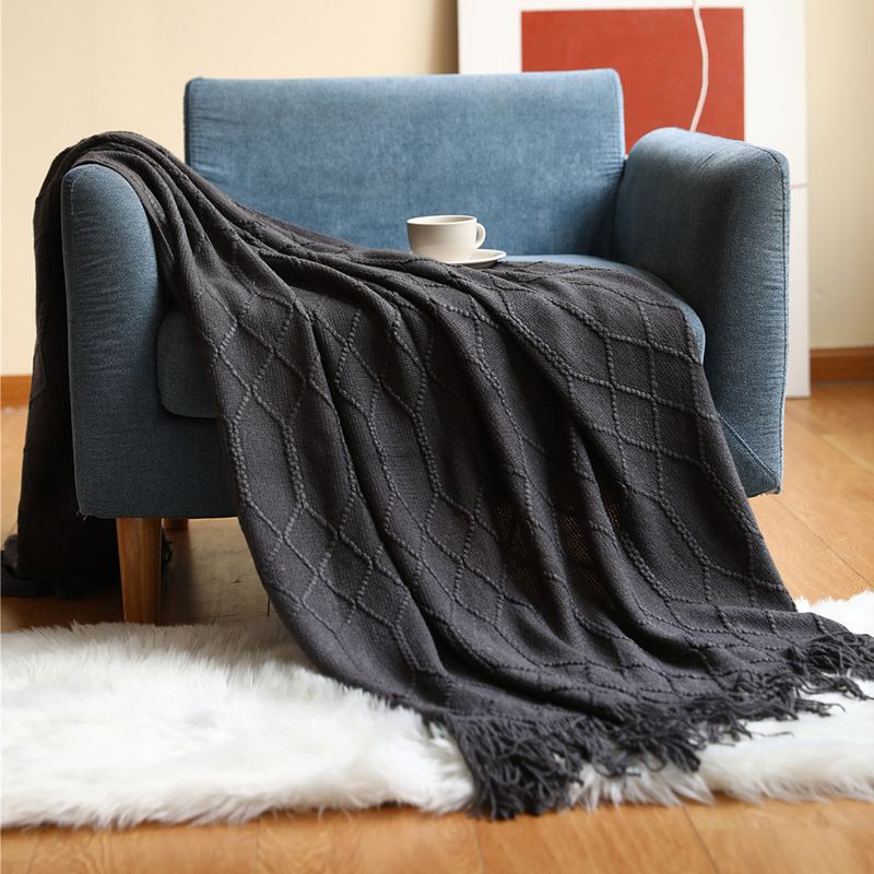Capa de malha cauda sofá cama lance cobertor de lã nórdica para escritório de inverno_voghion.com