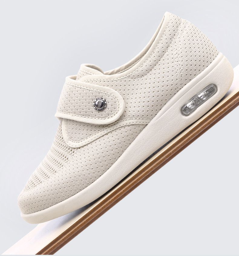 Youyun Chaussures de grand-mère grande taille pour femmes d'âge moyen et âgées avec velcro, chaussures décontractées d'été pour femmes_voghion.com