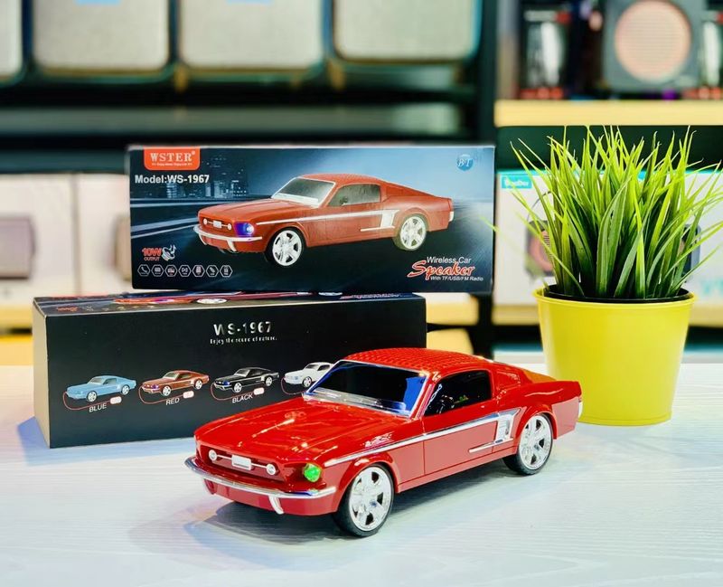 Altoparlante Bluetooth a forma di auto EONKO Classic FORD MUSTANG GT WS-1967 con TF USB FM vivavoce TWS LED Light include un 8 GB_voghion.com