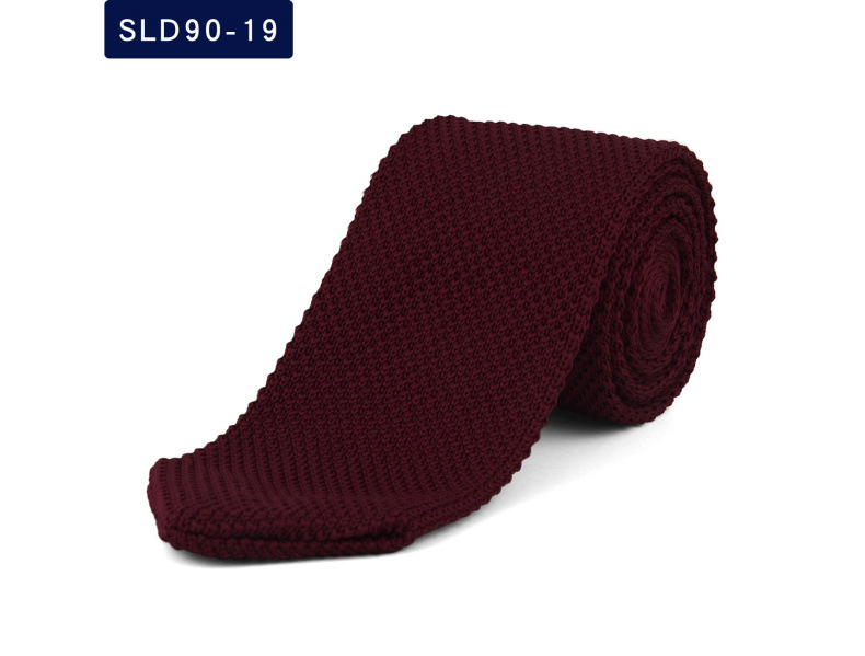 Knitted Tie Men's Jacquard British 7cm Arrow Shaped Wool Tie Stripe_voghion.com