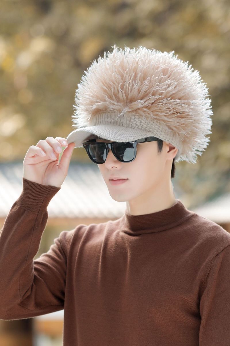 Gorra de béisbol de punto de felpa dulce y fresca para otoño e invierno con la misma cara de moda para hombres y mujeres_voghion.com