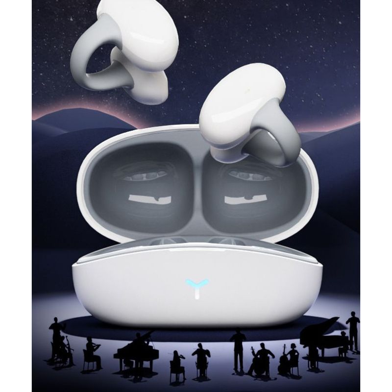 Yishuo Acoustics Flagship Ear Clip Wireless Bluetooth Earphone Open Senseless Wearing Sports Business Long Standby_voghion.com