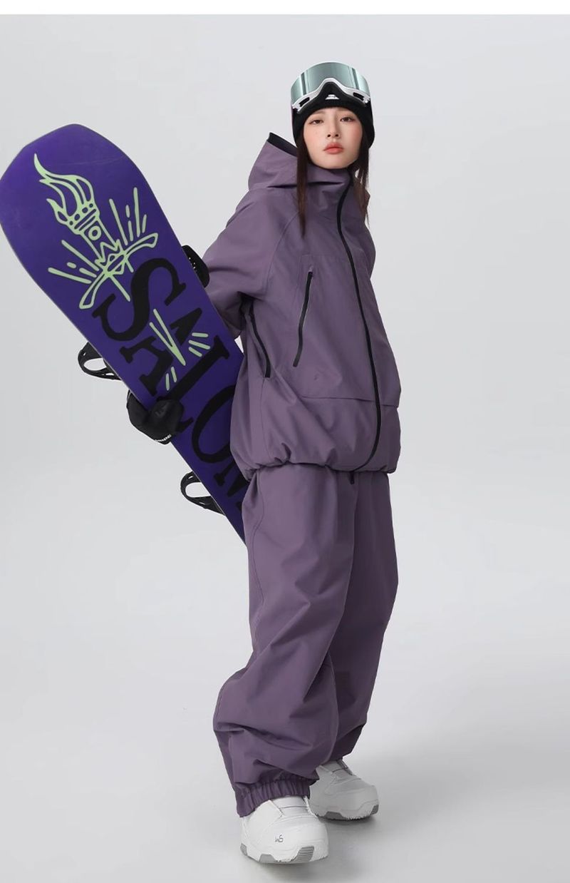 2025 Set For Men And Women Windproof Waterproof Warm Zipper Snow Suit Professional Ski Pants Equipment_voghion.com