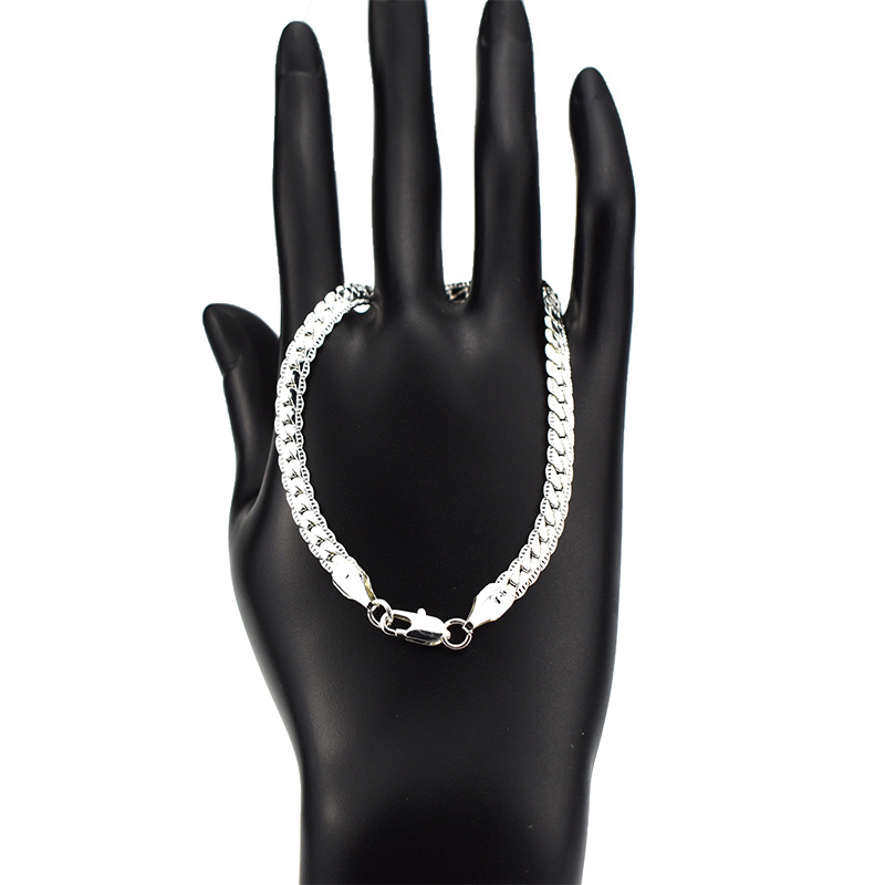 Fino zrnata kačja kost s preprosto personalizirano uniseks zapestnico za moške in ženske_voghion.com