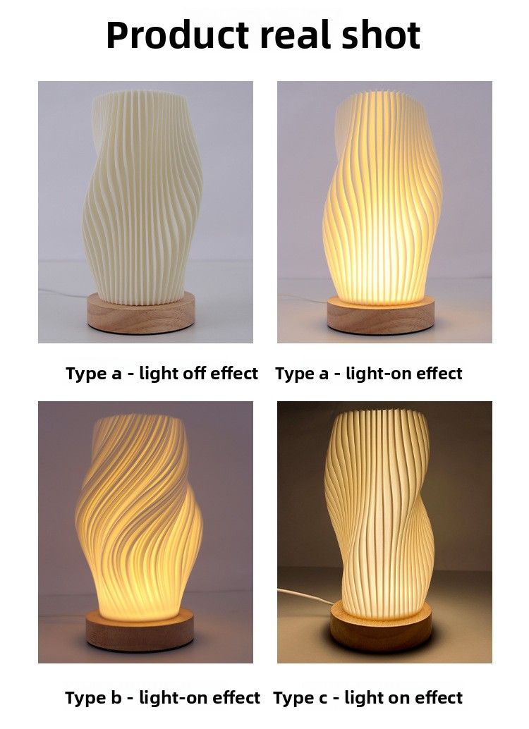 Dekorative Nachttischlampe für nordisches Mädchenzimmer, USB-dimmbar, augenschonend, kreative Atmosphärenlampe, Ornament_voghion.com