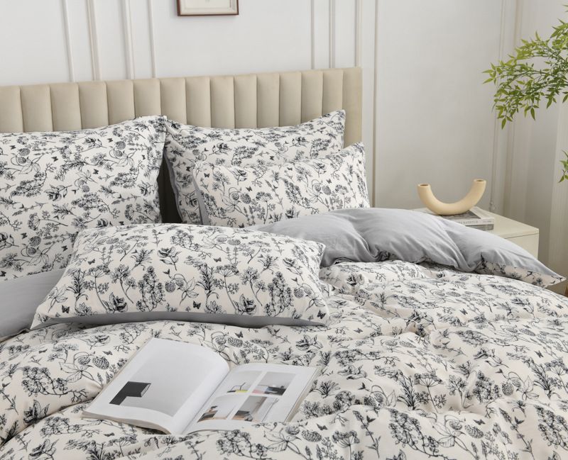 Weiche gewaschene Baumwolle Lange Kissen Bettlaken Quilt Abdeckung Bettwäsche Vier Stück Set_voghion.com
