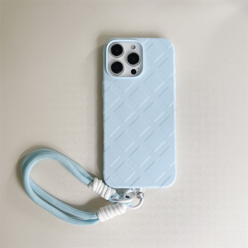 Custodia per telefono antiurto con cordino in pelle di lusso per iPhone 16 15 14 13 12 Pro Max, protezione per fotocamera, cover posteriore_voghion.com