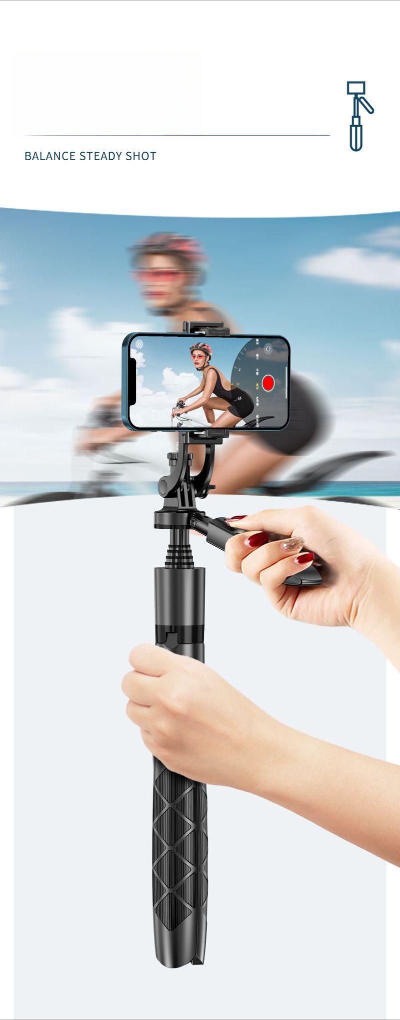 Selfie-Stick-Stativ L16 Anti-Shake Einziehbarer Handyhalter Tragbares Live-Übertragungsfoto-Desktop-Stativ für Reisen_voghion.com